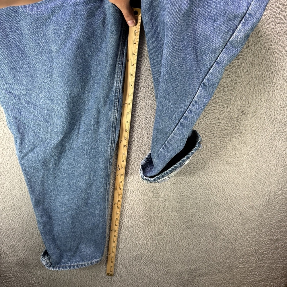 Vintage Carhartt Jeans Mens 42x32 Flannel Lined B21 DST Denim Made in USA Union - Picture 10 of 12